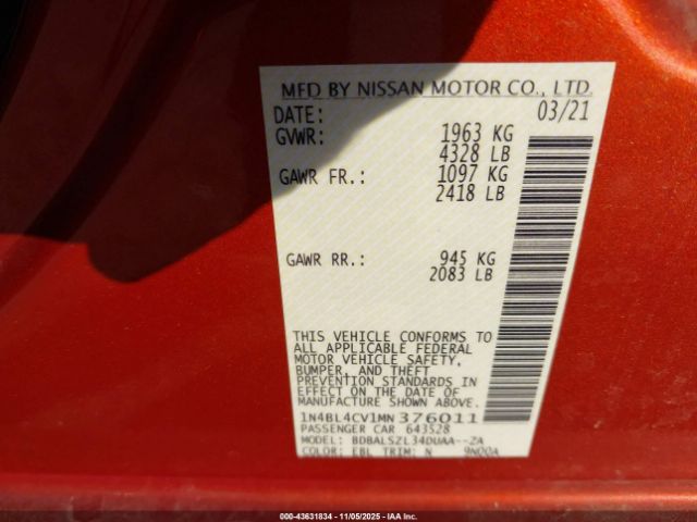 Nissan Altima Sr Fwd Image 11