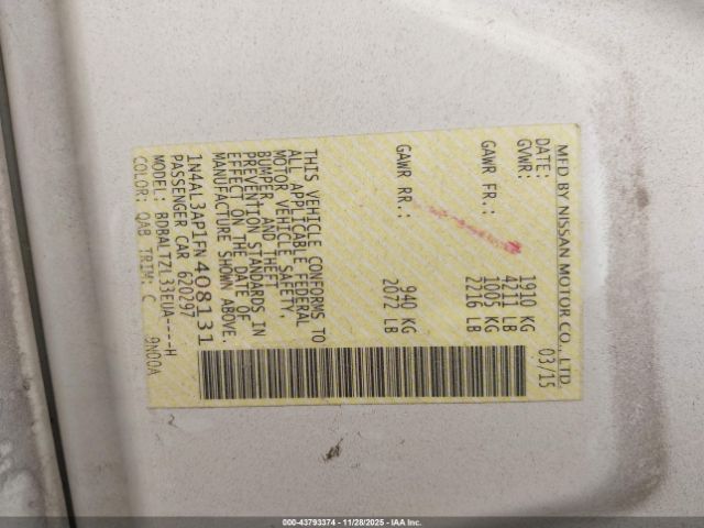 Nissan Altima 2.5 Sl Image 10